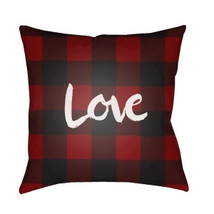 Love Ii by Surya Poly Fill Pillow Red/Black/White 18 x 18 Heart020-1818 - All