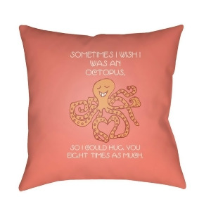 Doodle by Surya Poly Fill Pillow Coral/White/Saffron 18 x 18 Do014-1818 - All