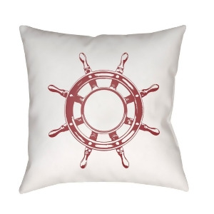 Nautical Ii by Surya Poly Fill Pillow Red/White 18 x 18 Sol047-1818 - All