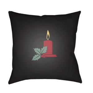 Candle Light by Surya Poly Fill Pillow Black/Red 18 x 18 Hdy006-1818 - All