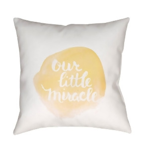 Miracle by Surya Poly Fill Pillow Yellow/White 20 x 20 Nur010-2020 - All