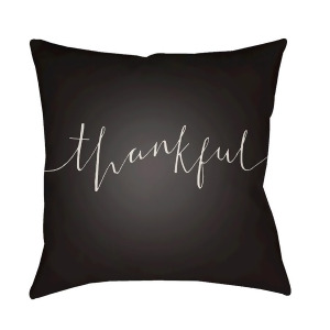 Thankful by Surya Poly Fill Pillow Black/White 20 x 20 Thank003-2020 - All