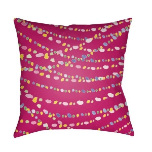 Beads by Surya Poly Fill Pillow Pink/Purple/Yellow 18 x 18 Wmayo007-1818 - All