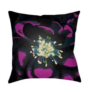 Abstract Floral by Surya Pillow Dk.Blue/Black/Khaki 18 x 18 Af008-1818 - All