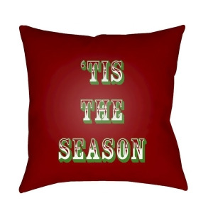 Tis The Season Ii by Surya Pillow Maroon/Green 18 x 18 Hdy107-1818 - All