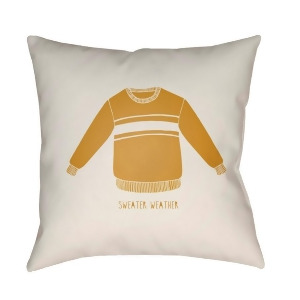 Sweater Weather by Surya Poly Fill Pillow White/Yellow 18 x 18 Swr004-1818 - All