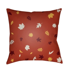 Falling Leaves by Surya Pillow Red/White/Yellow 18 x 18 Frond002-1818 - All