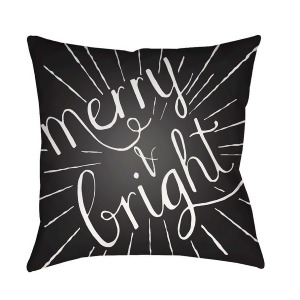 Merry and Bright by Surya Poly Fill Pillow Black/White 18 x 18 Hdy120-1818 - All
