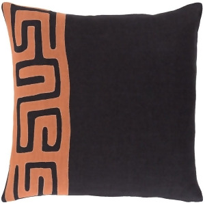 Nairobi by Surya Poly Fill Pillow Burnt Orange/Black 20 Square Nrb011-2020p - All