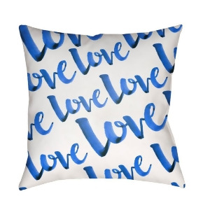 Love by Surya Poly Fill Pillow Blue/White 20 Heart008-2020 - All