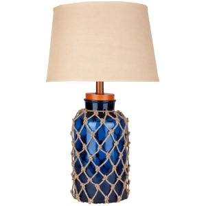 Amalfi Table Lamp by Surya Glass and Jute/Brown Shade Ftl-7000 - All