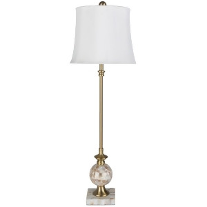 Hunt Portable Lamp by Surya Antiqued Base/White Shade Hun-001 - All