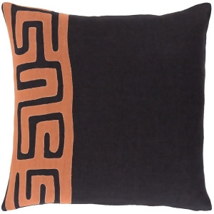 Nairobi by Surya Poly Fill Pillow Burnt Orange/Black 18 Square Nrb011-1818p - All