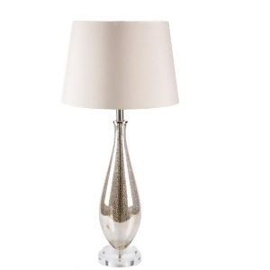 Julia Table Lamp by Surya Antiqued Mercury Speckle/Oatmeal Shade Julp-001 - All