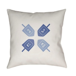 Dreidel Ii by Surya Poly Fill Pillow White/Blue 18 x 18 Hdy015-1818 - All