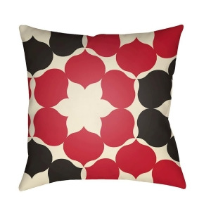 Modern by Surya Poly Fill Pillow Cream/Bright Red/Black 20 x 20 Md052-2020 - All