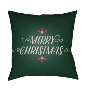 Merry Christmas I by Surya Pillow Green/White/Red 20 x 20 Hdy069-2020 - All
