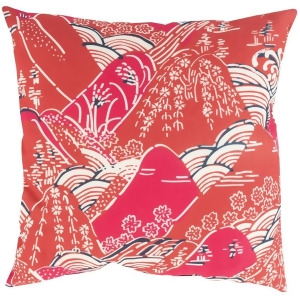 Mizu by Surya Poly Fill Pillow Rust/Bright Pink/Black 20 x 20 Mz006-2020 - All