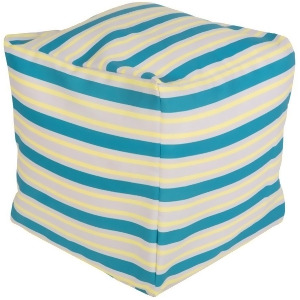 Sp Pouf by Surya Aqua/Ivory/Butter Pouf-281 - All