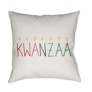 Kwanzaa Ii by Surya Poly Fill Pillow White/Yellow/Red 20 x 20 Hdy046-2020 - All