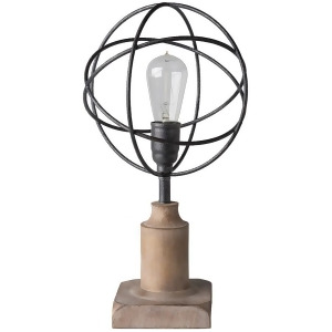Bolton Table Lamp by Surya Antiqued Base/Grey Shade Bto-101 - All