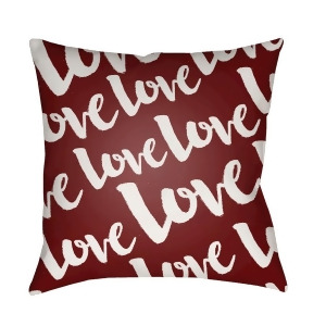 Love by Surya Poly Fill Pillow Red/White 18 x 18 Heart011-1818 - All