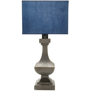 Davis Indoor/Outdoor Table Lamp by Surya Antique Pewter/Blue Shade Dav484-tbl - All