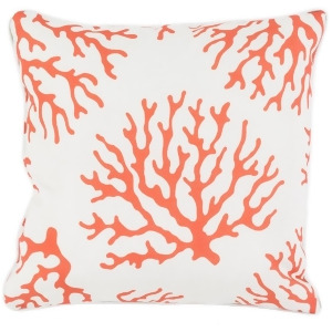 Coral by Surya Poly Fill Pillow Burnt Orange/White 16 x 16 Co004-1616 - All