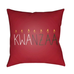 Kwanzaa Ii by Surya Poly Fill Pillow Red/Yellow/White 18 x 18 Hdy049-1818 - All