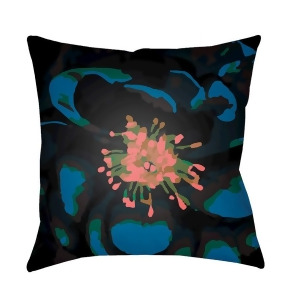 Abstract Floral by Surya Pillow Dk.Blue/Dk.Green/Black 22 x 22 Af010-2222 - All