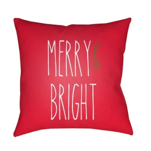 Merry Bright by Surya Poly Fill Pillow Red/White 18 x 18 Hdy064-1818 - All