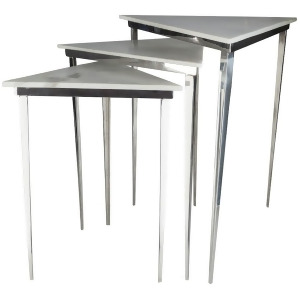 Westover Nesting Side Table Set by Surya Marble/Stainless Wes001-set - All