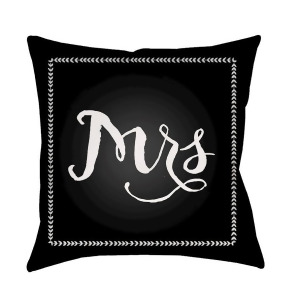 Wife by Surya Poly Fill Pillow Black/White 20 x 20 Qte027-2020 - All