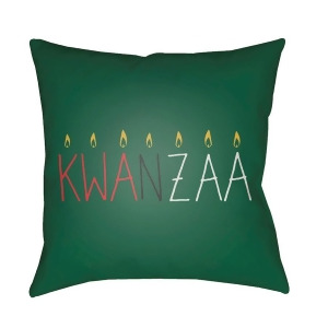 Kwanzaa Ii by Surya Poly Fill Pillow Green/Yellow/Red 18 x 18 Hdy048-1818 - All