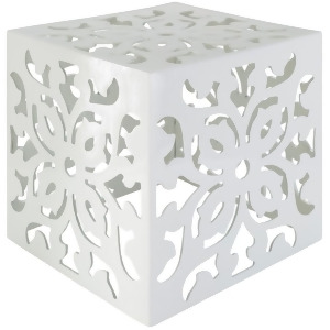Stewart Accent Table by Surya White Swrt103-151515 - All