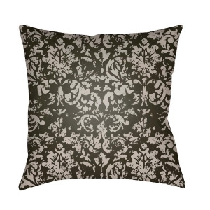 Moody Damask by Surya Poly Fill Pillow Light Gray/Black 18 x 18 Dk032-1818 - All