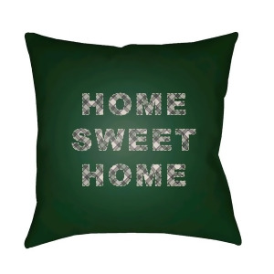Home Sweet Home by Surya Pillow Green/Neutral/Blue 18 x 18 Plaid018-1818 - All