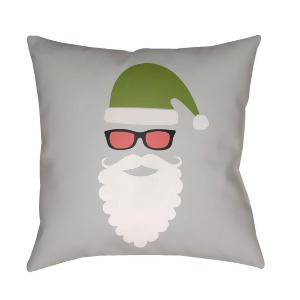 Santa by Surya Poly Fill Pillow Gray/White/Red 20 x 20 Hdy086-2020 - All
