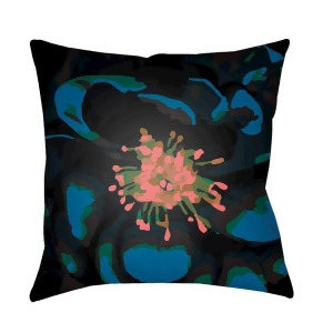 Abstract Floral by Surya Pillow Dk.Blue/Dk.Green/Black 18 x 18 Af010-1818 - All