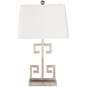 Antony Table Lamp by Surya Antiqued Silvertone/White Shade Anlp-001 - All