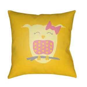 Littles by Surya Pillow Yellow/Pink/Gray 18 x 18 Li033-1818 - All