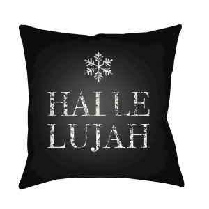 Hallelujah by Surya Poly Fill Pillow Black/White 18 x 18 Joy006-1818 - All