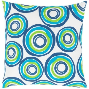 Miranda by Clairebella Circles Down Pillow Blue/Green 18 x 18 Mra005-1818d - All