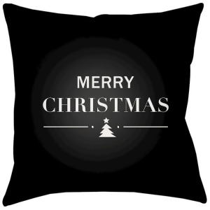 Merry Holiday by Surya Poly Fill Pillow Black 16 x 16 Phdmh001-1616 - All
