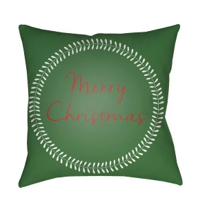 Merry Christmas Ii by Surya Pillow Green/White/Red 18 x 18 Hdy073-1818 - All