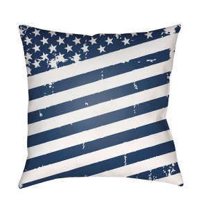 Americana Iii by Surya Poly Fill Pillow Blue/White 18 x 18 Sol011-1818 - All