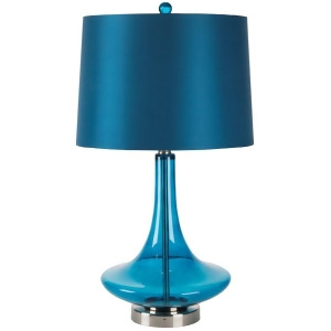 Zoey Table Lamp by Surya Transparent Blue/Blue Shade Zolp-001 - All
