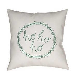 Hohoho by Surya Poly Fill Pillow White/Green 20 x 20 Hdy031-2020 - All