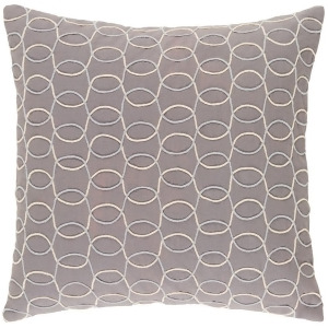 Solid Bold Ii by B. Berk for Surya Down Pillow Gray/Cream 18x18 Sdb003-1818d - All
