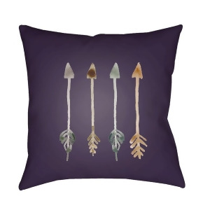 Arrows by Surya Poly Fill Pillow Purple/Gray/Tan 18 x 18 Arw007-1818 - All